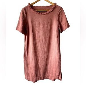 Raquel Allegra Frayed Neckline Dress